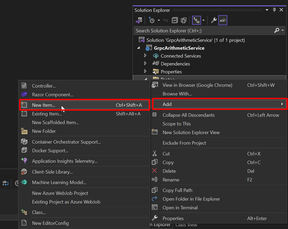 add-new-item-visual-studio