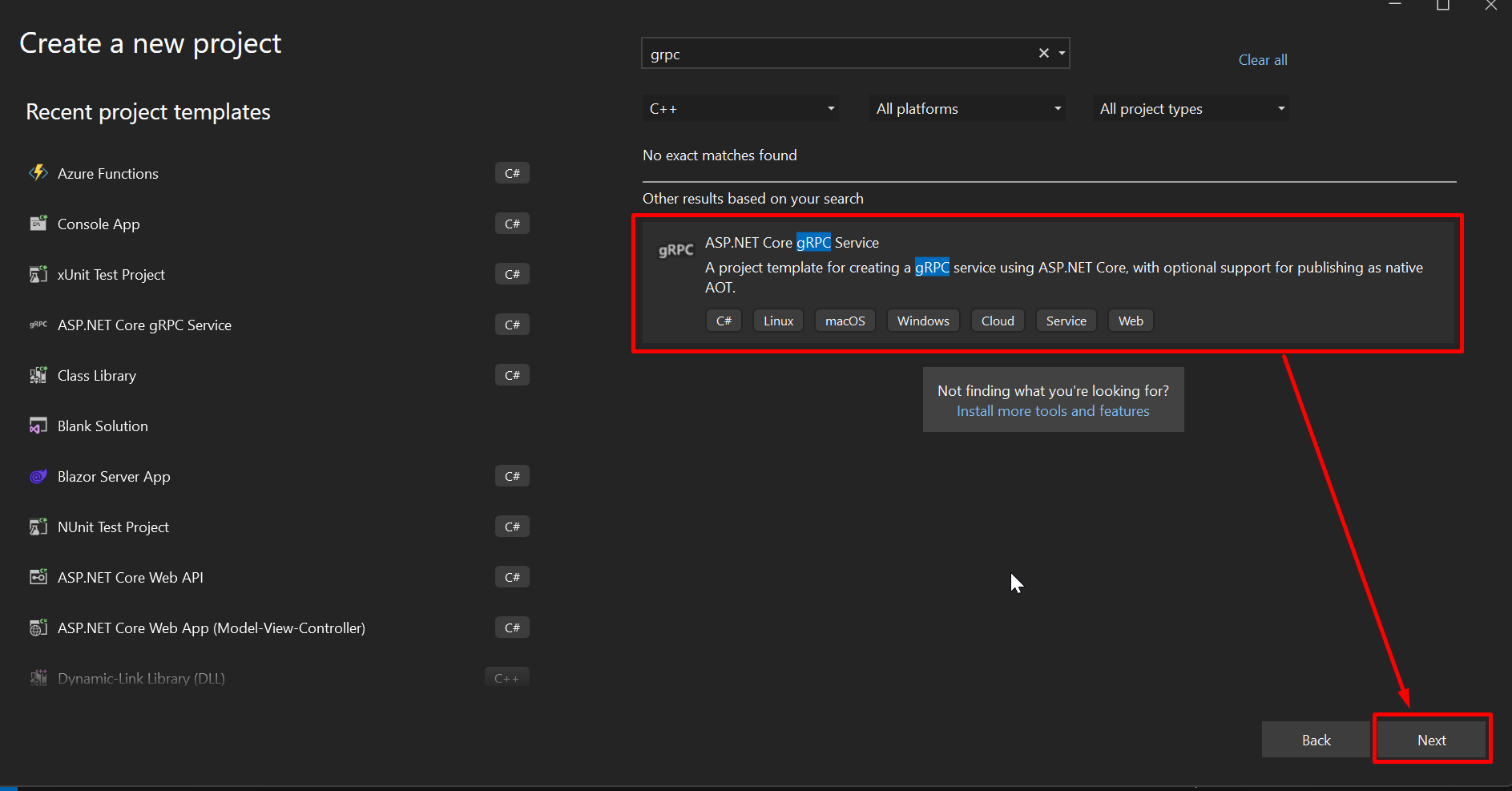 grpc project template